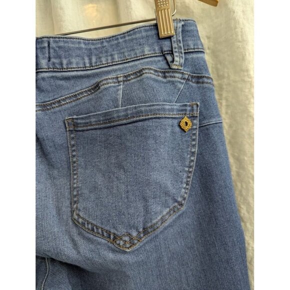 Democracy Jeans Womens 8 Blue Ab Technology Stretch Skinny Denim Mid Rise V2 - Picture 5 of 9